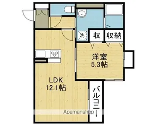 ヴィレッタ勝山南【102号室】の間取り