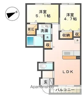 アルヴィータ【207号室】の間取り