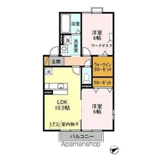 アヴァンセ八幡 AB【2階】の間取り