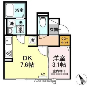 エクセリア高砂【1階】の間取り