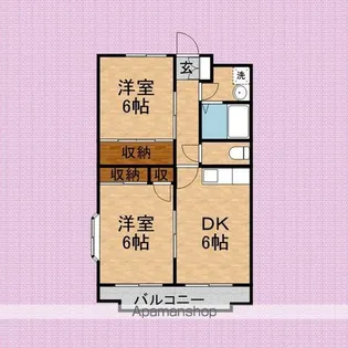 パレス川越【1階】の間取り