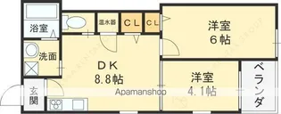 Muses花園本町【2階】の間取り