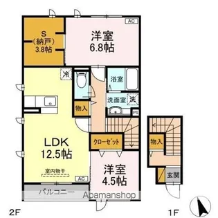 シエルツリー II【2階】の間取り