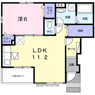 エスポワールコート【1階】の間取り