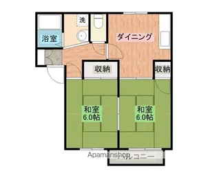 フレグランス・アゾノ【A105号室】の間取り