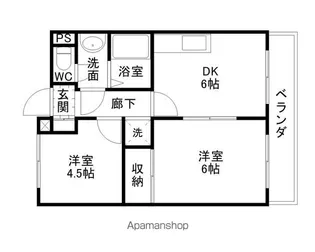 エスポワール湖南【202号室】の間取り