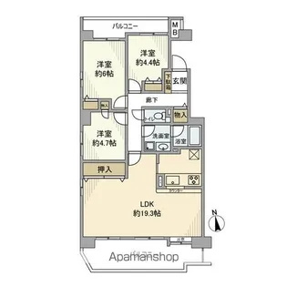 藤和シティコープ神山Ⅱ【8階】の間取り