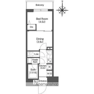 コンフォリア・リヴ西蒲田【4階】の間取り