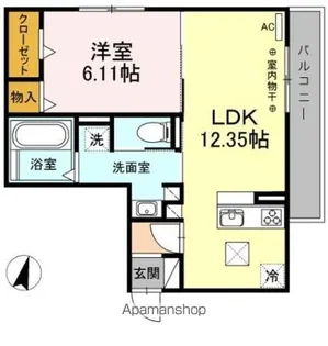 レイワ・フジ【1階】の間取り