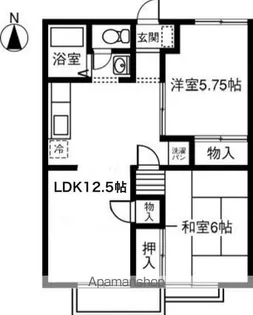 ハイツ森本【2階】の間取り