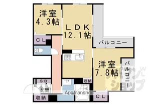 シャーメゾン エクセル【406号室】の間取り