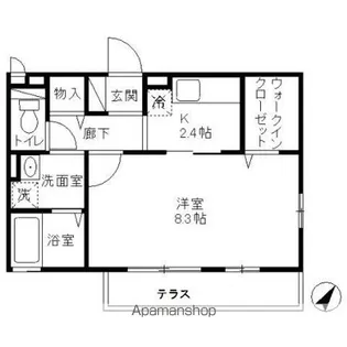 ヴィラ 野毛山公園【1階】の間取り