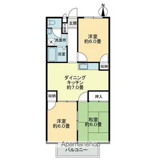 フォブールハピネス【2階】の間取り