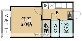 コーポタカシゲ【202号室】の間取り