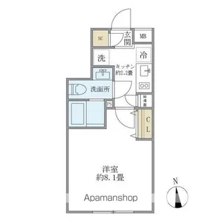 COMPOSITE目黒鷹番【1階】の間取り