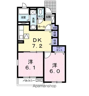 リヴ ドロワⅠ【1階】の間取り