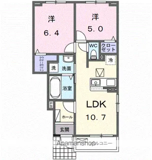 ノーブルゼファー【1階】の間取り