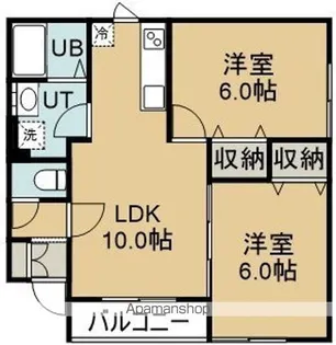 光永ハイツ(コウエイハイツ)【202号室】の間取り