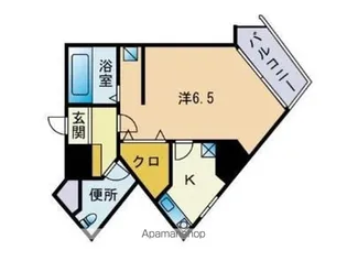 ヴィレッヂ別府【8階】の間取り
