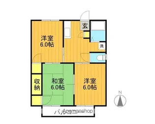 パークランドハイツ【B-201号室】の間取り