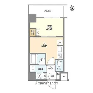 クラリティア浅草【10階】の間取り