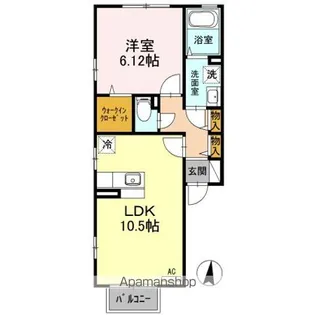 埼玉県熊谷市中西3丁目【アパート】の間取り