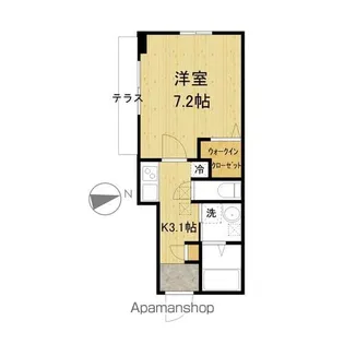 クオリア・ヴィータ【101号室】の間取り