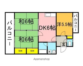 エメラルドマンション姪浜【505号室】の間取り