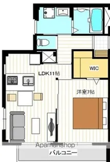 QUEUE DE CHIEN(クードゥシヤン)【303号室号室】の間取り