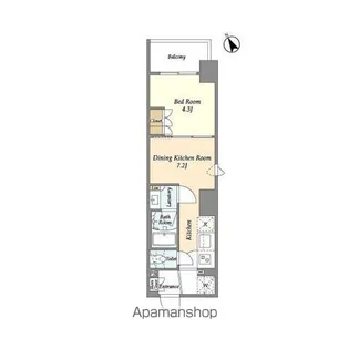 グランカーサ蔵前【7階】の間取り