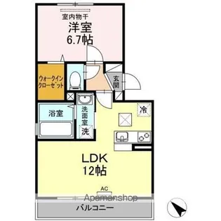 香川県綾歌郡宇多津町浜四番丁【アパート】の間取り