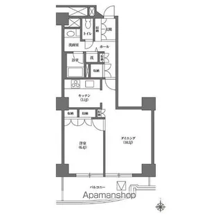 文京グリーンコートビュータワー本駒込【16階】の間取り