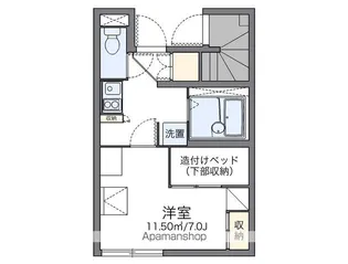 レオパレスデキシントン街767【104号室】の間取り