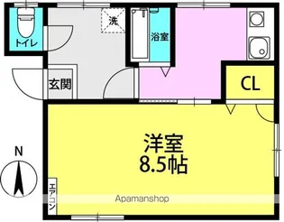 シャトー大物【101号室】の間取り