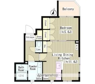 東京都渋谷区笹塚2丁目【マンション】の間取り