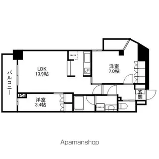 レジディア杉並方南町【9階】の間取り