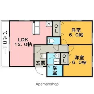 ルネス荒木二番館【202号室】の間取り