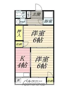 コーポ扇荘【2階】の間取り