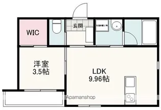 グランスタジオ泉町【306号室】の間取り