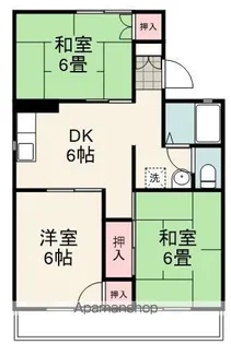 パレーシャル渋川B【202号室】の間取り