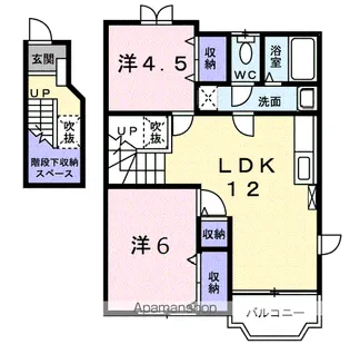 ファミールNAKAYAMA【2階】の間取り