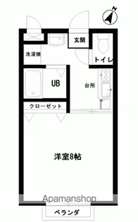 クゥオードループル【103号室】の間取り