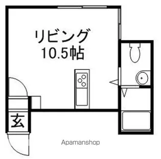 エスコート山鼻公園【105号室】の間取り
