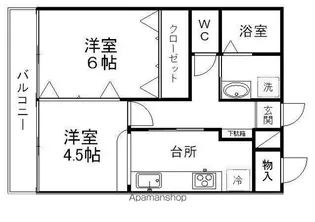 荒巻ハイツA棟【302号室】の間取り