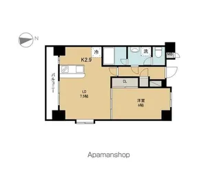 プラッツ木町【4階】の間取り