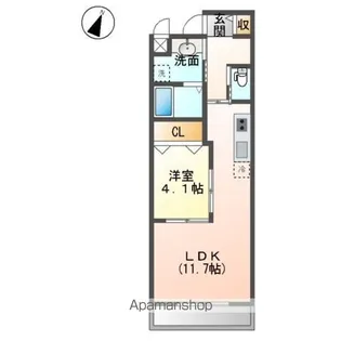 カスティール【2階】の間取り