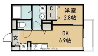 ドミール瞑想の松【202号室】の間取り