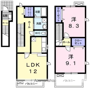 チエロ エ ベント【2階】の間取り