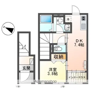 ソレアード【2階】の間取り