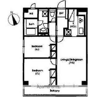 東京都新宿区神楽坂3丁目【マンション】の間取り